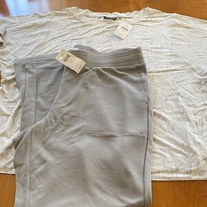 J. Jill Gray Snake Print Top and Lounge Pant